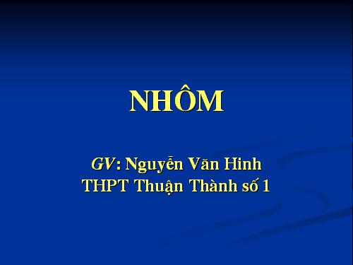 Bài 18. Nhôm