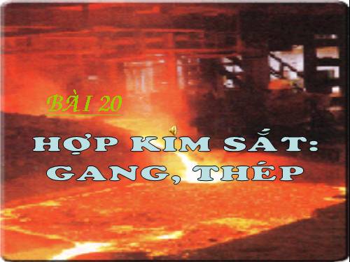 Bài 20. Hợp kim sắt: Gang, thép