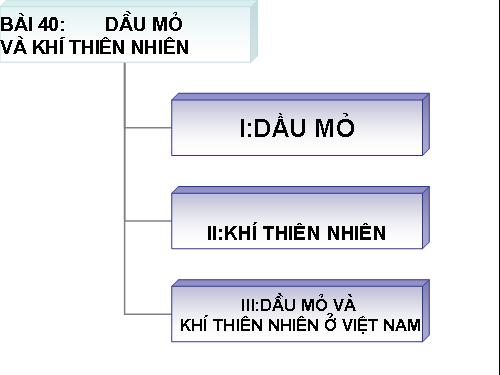 Bài 40. Dầu mỏ và khí thiên nhiên