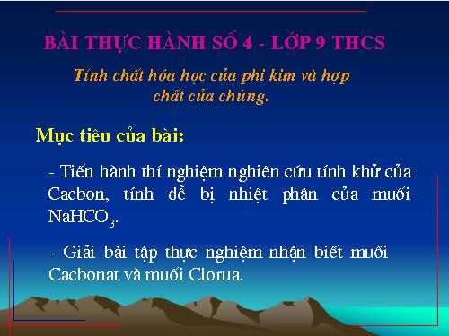 Bài 33. Thực hành: Tính chất hoá học của phi kim và hợp chất của chúng