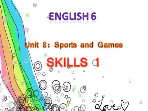 Unit 08. Sports and games. Lesson 5. Skills 1