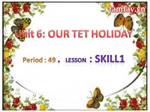 Unit 06. Our Tet holiday. Lesson 5. Skills 1