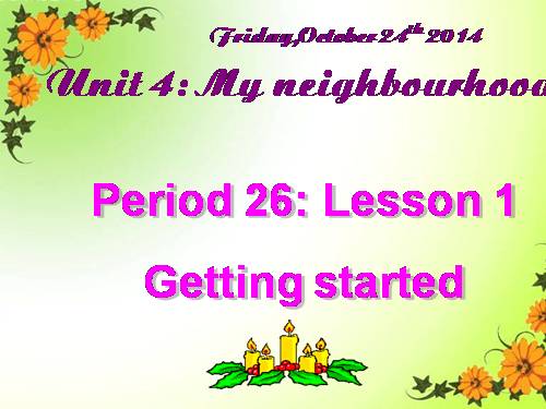 Unit 04. My neighbourhood. Lesson 1. Getting started