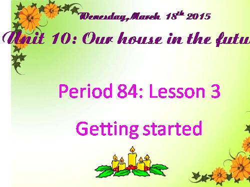 Unit 10. Our houses in the future. Lesson 1. Getting started