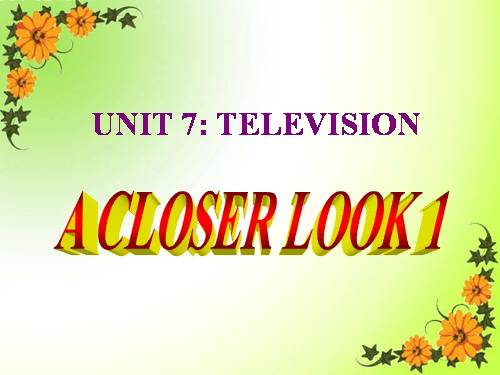 Unit 07. Television. Lesson 2. A closer look 1