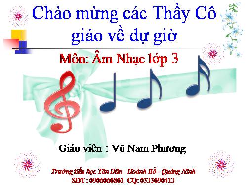 Giới thiệu một số hình nốt nhạc - Lớp 3