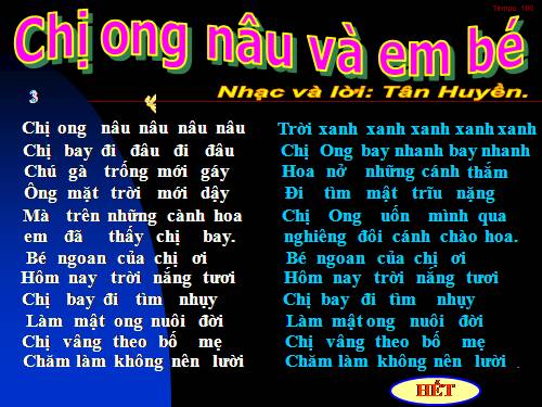 Chị ong nâu và em bé (Karaoke_L3)