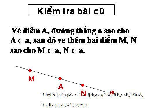 Chương I. §1. Điểm. Đường thẳng