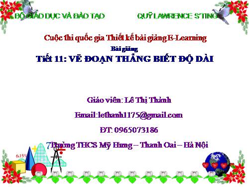 Chương I. §9. Vẽ đoạn thẳng cho biết độ dài