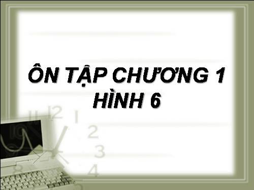 Ôn tập Chương I. Đoạn thẳng