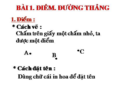 Chương I. §1. Điểm. Đường thẳng