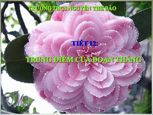 Chương I. §10. Trung điểm của đoạn thẳng