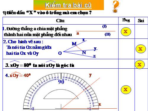 Chương II. §5. Vẽ góc cho biết số đo