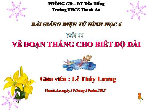 Chương I. §9. Vẽ đoạn thẳng cho biết độ dài