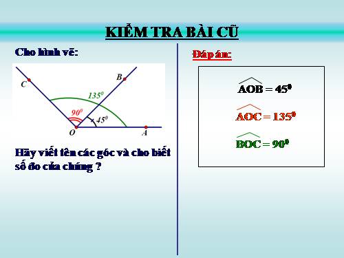 Chương II. §5. Vẽ góc cho biết số đo