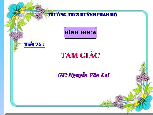 Chương II. §9. Tam giác