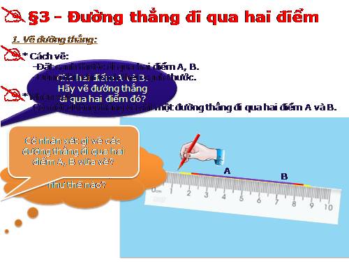 Chương I. §3. Đường thẳng đi qua hai điểm