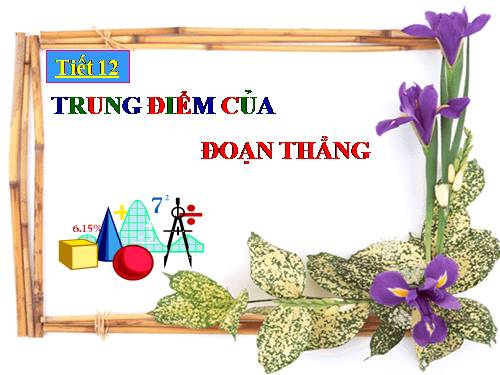 Chương I. §10. Trung điểm của đoạn thẳng