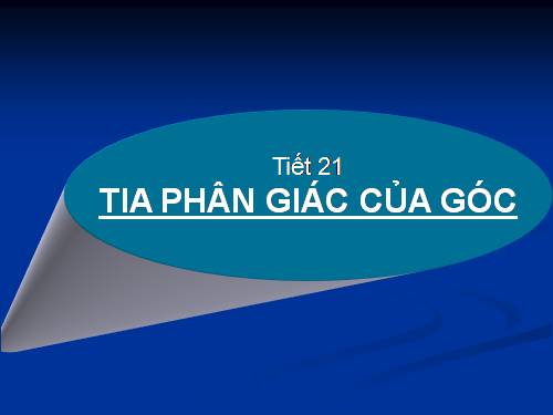 Chương II. §6. Tia phân giác của góc