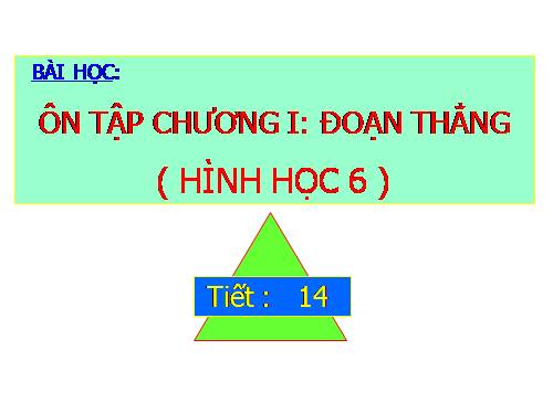 Ôn tập Chương I. Đoạn thẳng