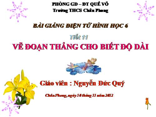 Chương I. §9. Vẽ đoạn thẳng cho biết độ dài