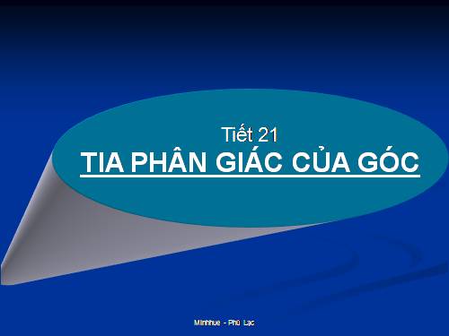 Chương II. §6. Tia phân giác của góc