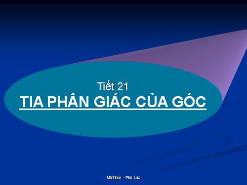 Chương II. §6. Tia phân giác của góc