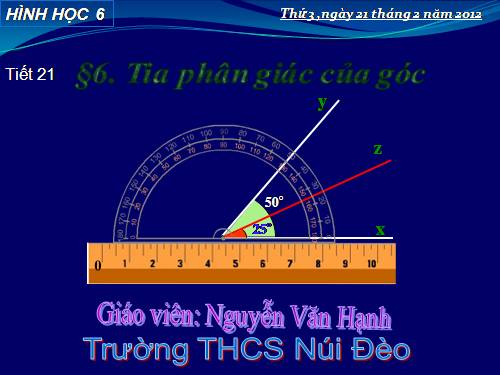 Chương II. §6. Tia phân giác của góc