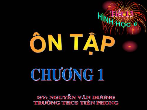 Ôn tập Chương I. Đoạn thẳng