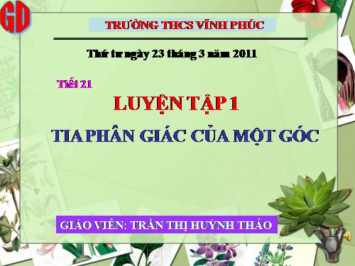 Chương II. §6. Tia phân giác của góc