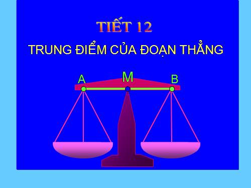 Chương I. §10. Trung điểm của đoạn thẳng