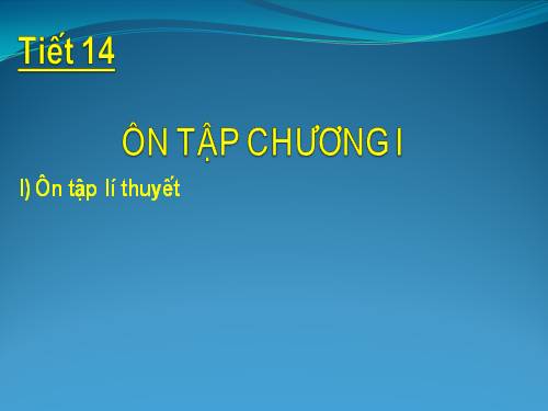 Ôn tập Chương I. Đoạn thẳng