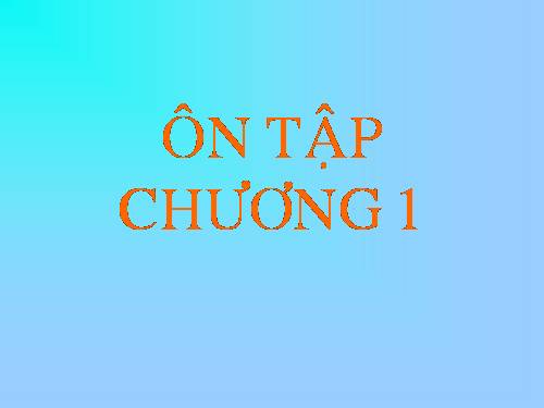 Ôn tập Chương I. Đoạn thẳng