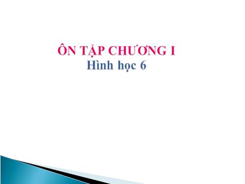 Ôn tập Chương I. Đoạn thẳng