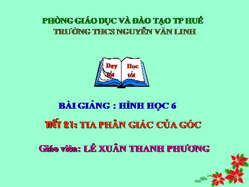 Chương II. §6. Tia phân giác của góc