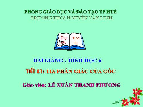 Chương II. §6. Tia phân giác của góc