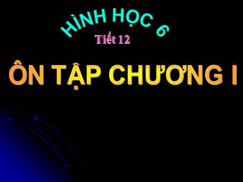 Ôn tập Chương I. Đoạn thẳng