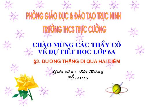 Chương I. §3. Đường thẳng đi qua hai điểm