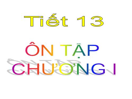 Ôn tập Chương I. Đoạn thẳng