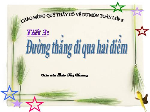 Chương I. §3. Đường thẳng đi qua hai điểm