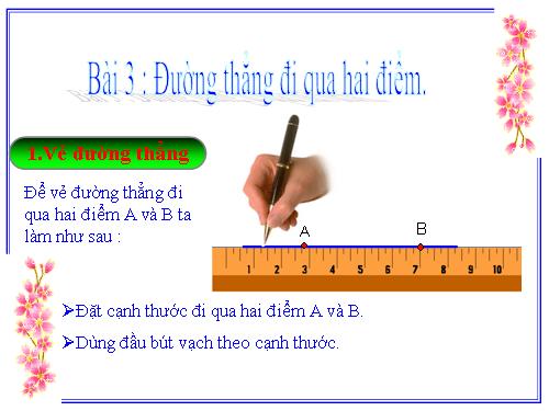 Chương I. §3. Đường thẳng đi qua hai điểm