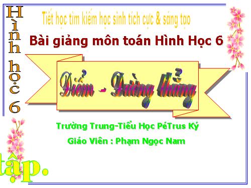 Chương I. §1. Điểm. Đường thẳng