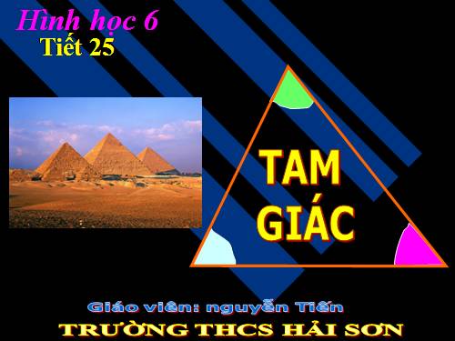 Chương II. §9. Tam giác