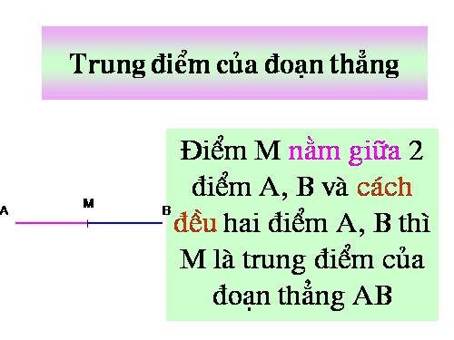 Chương I. §10. Trung điểm của đoạn thẳng