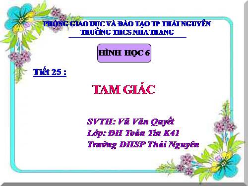 Chương II. §9. Tam giác