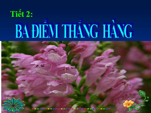 Chương I. §2. Ba điểm thẳng hàng