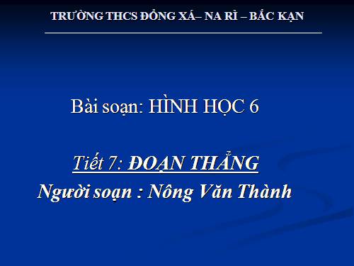 Chương I. §6. Đoạn thẳng