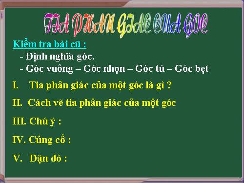 Chương II. §6. Tia phân giác của góc