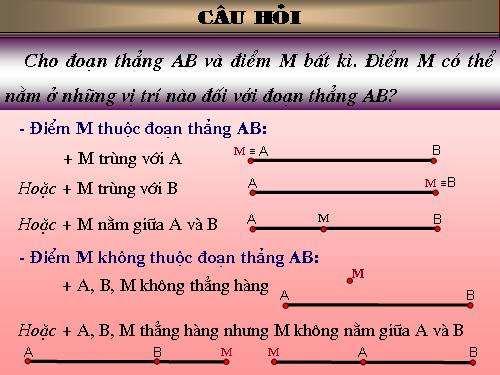 Chương I. §8. Khi nào thì AM + MB = AB?