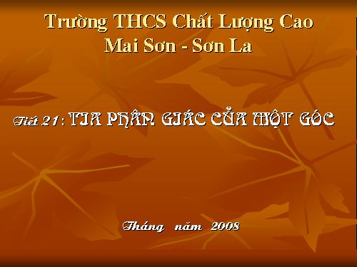 Chương II. §6. Tia phân giác của góc